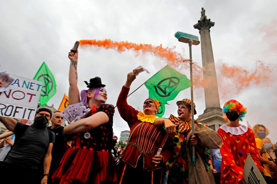 Protests this week, including in Trafalgar Square, have spanned age ranges (AFP via Getty Images)