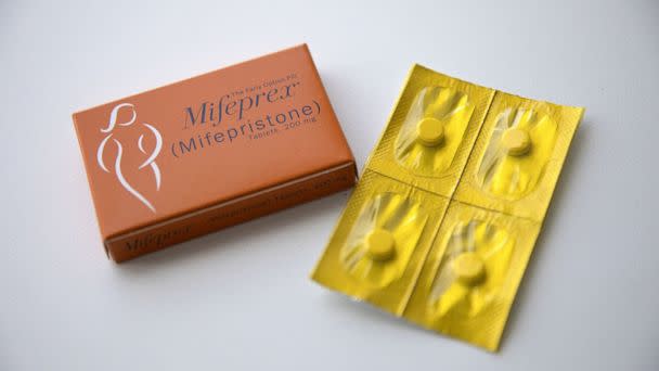 PHOTO: In this 2018 photo, mifepristone and misoprostol pills are provided at a Carafem clinic for medication abortions in Skokie, Ill. (Chicago Tribune/Tribune News Service via Getty Images, FILE)