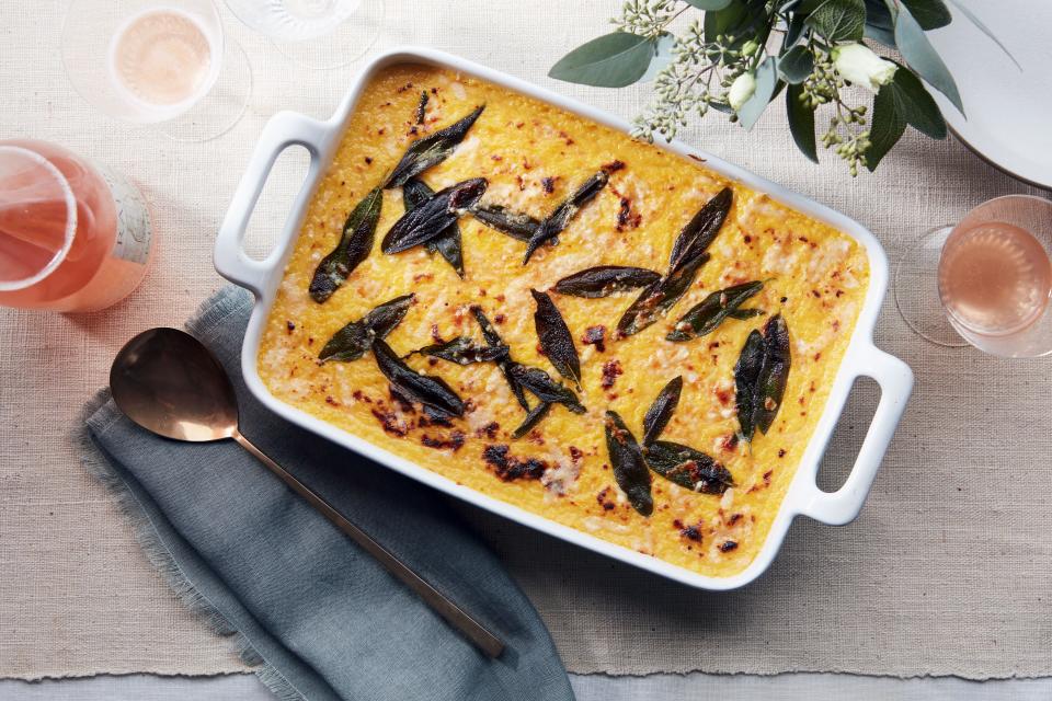 Secret butternut squash *and* pockets of fontina in baked polenta = more fun all around.