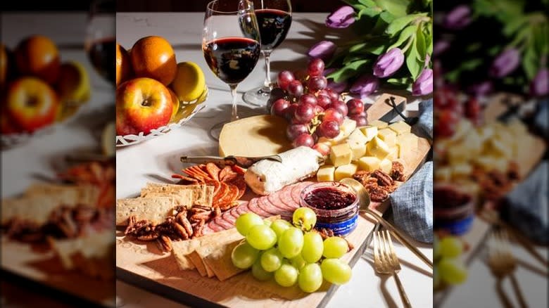 charcuterie and cheese grazing board