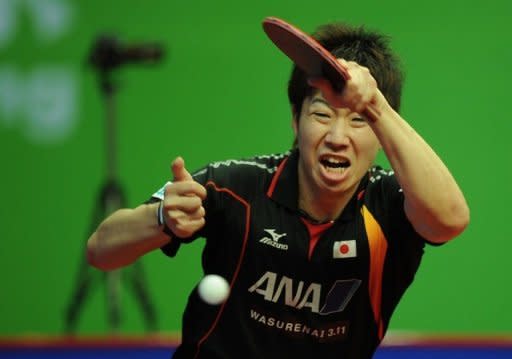 Japan's Jun Mizutani at the ITTF World Tour 2012 China Open in Shanghai in May. Among the players most likely to challenge the Chinese men are Mizutani, Germany's Timo Boll and Michael Maze of Denmark
