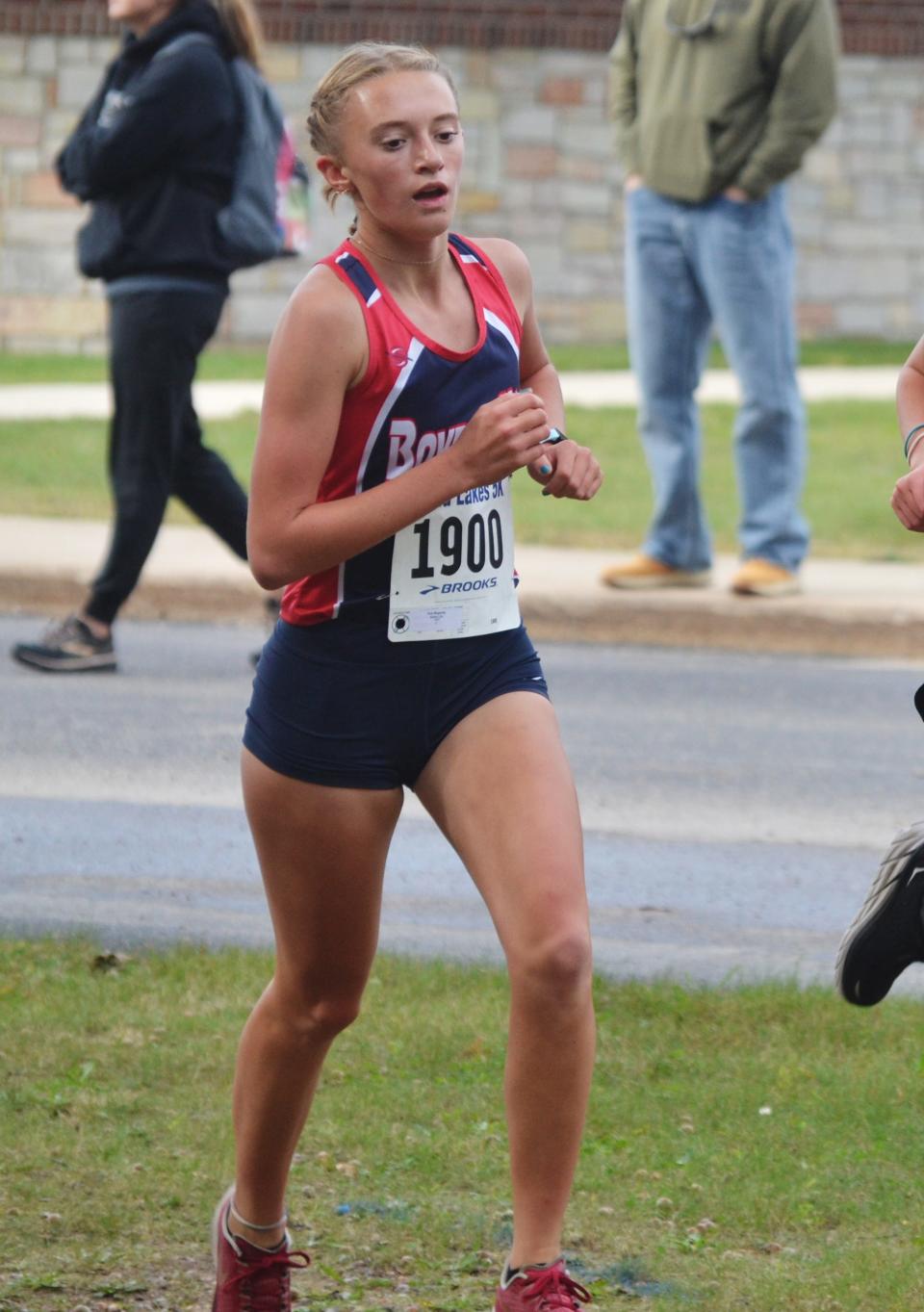 Boyne City's Ava Maginity returns with the fastest time for area girls runners.