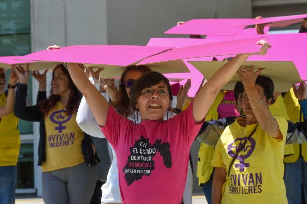 Protesta por feminicidios en el Estado de México 