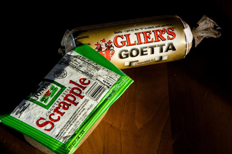 Jones Country Style Scrapple and Glier's Goetta, brothers from another sausage.
