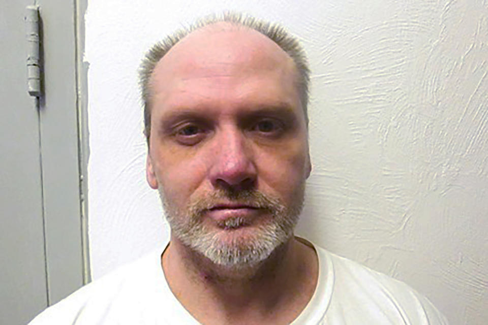 FILE - This Feb. 5, 2021, photo provided by the Oklahoma Department of Corrections shows James Coddington. Oklahoma Gov. Kevin Stitt has rejected clemency for Coddington, who is facing execution for the 1997 hammer killing of a man. Stitt’s decision on Wednesday, Aug. 24, 2022, paves the way for Coddington to be executed by lethal injection on Thursday. (Oklahoma Department of Corrections via AP, File)