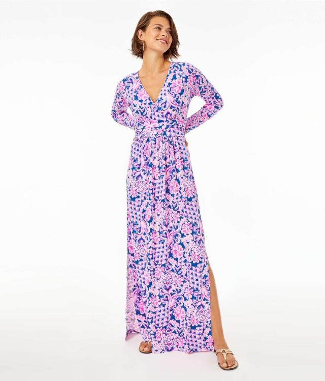 lilly pulitzer marvista wrap maxi dress