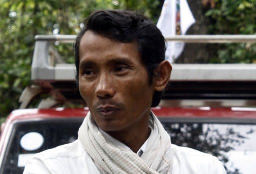 This file photo, taken in June 2011 and released by the Cambodian Center for Human Rights (CCHR), shows Chhut Vuthy, then president of the Natural Resource Conservation Group. Chhut Vuthy was gunned down on April 26 by a military policeman as he tried to expose illegal logging