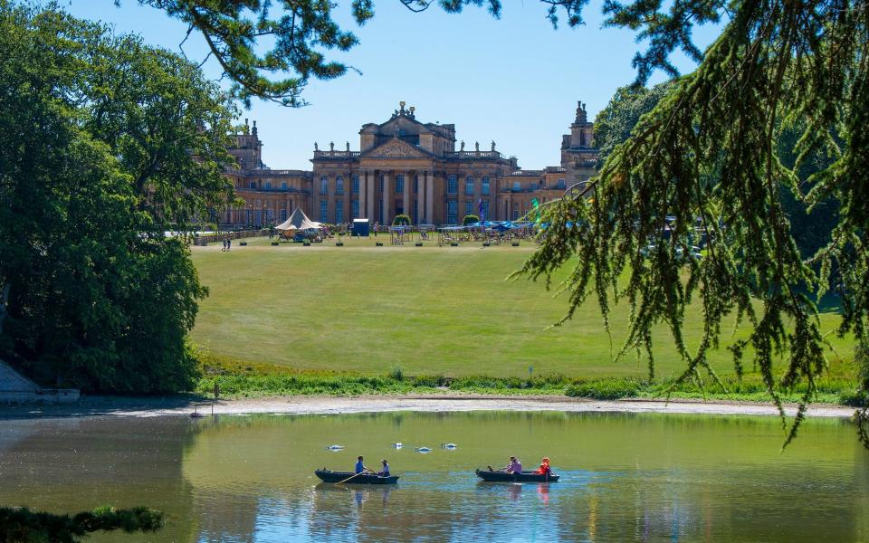 Visitors to Blenheim Palace can now enjoy its spectacular views from the comfort of a rowing boat - BNPS