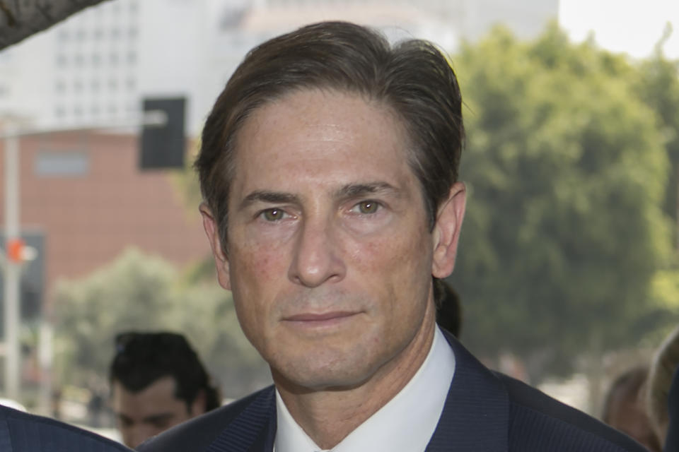 FILE - Attorney Nathan Hochman is seen outside federal court in Los Angeles, Friday, May, 12, 2017. Hochman is one of three main candidates challenging incumbent Democratic Attorney General Rob Bonta in the California primary election on Tuesday, June 7, 2022. (AP Photo/Damian Dovarganes, File)