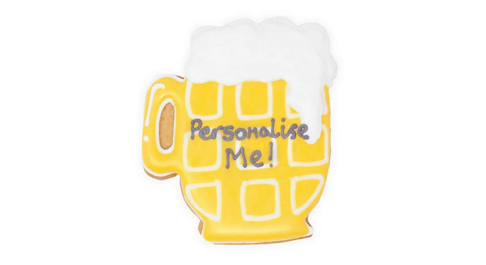 Personalised beer letterbox biscuit