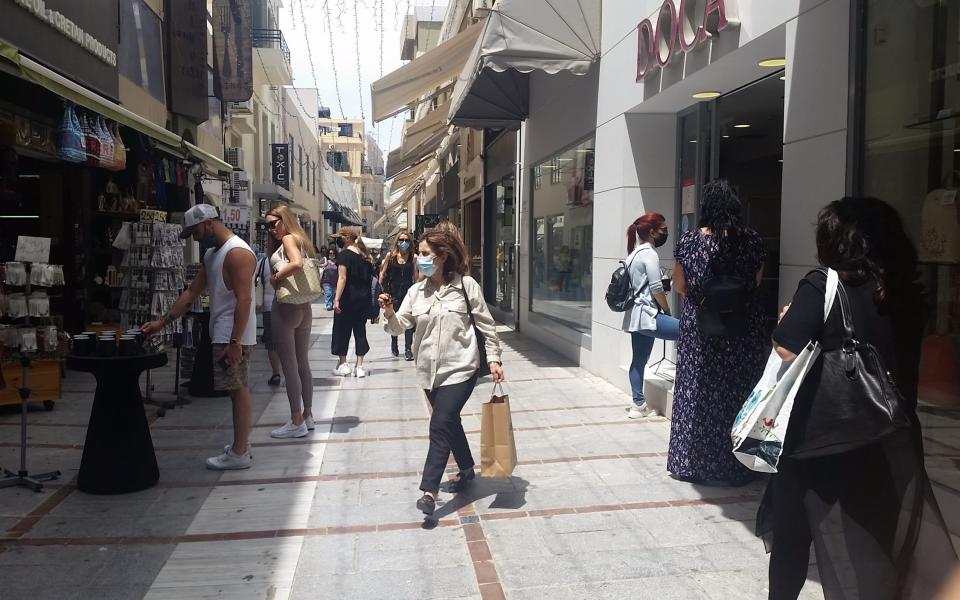 Shoppers in Heraklion - Heidi Fuller-Love