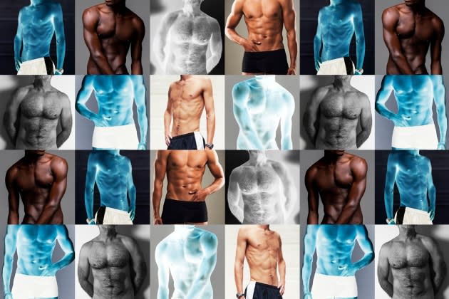 grindr-body-image-RS-1800 - Credit: Photos in Illustration by: Sentir y Viajar/Getty Images; Charles Gullung/Getty Images; PeopleImages/Getty Images; Atstock Productions/Getty Images