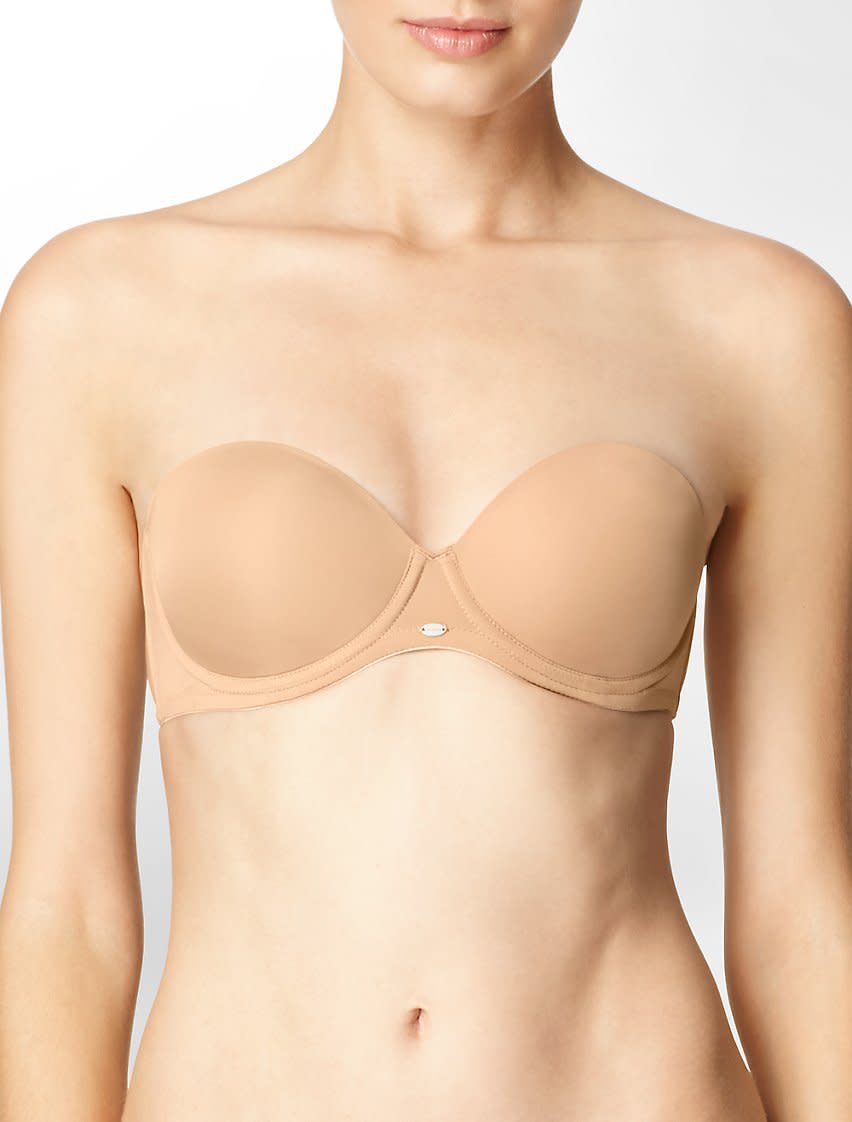 Naked Glamour Strapless Pushup Bra. Image via Calvin Klein.