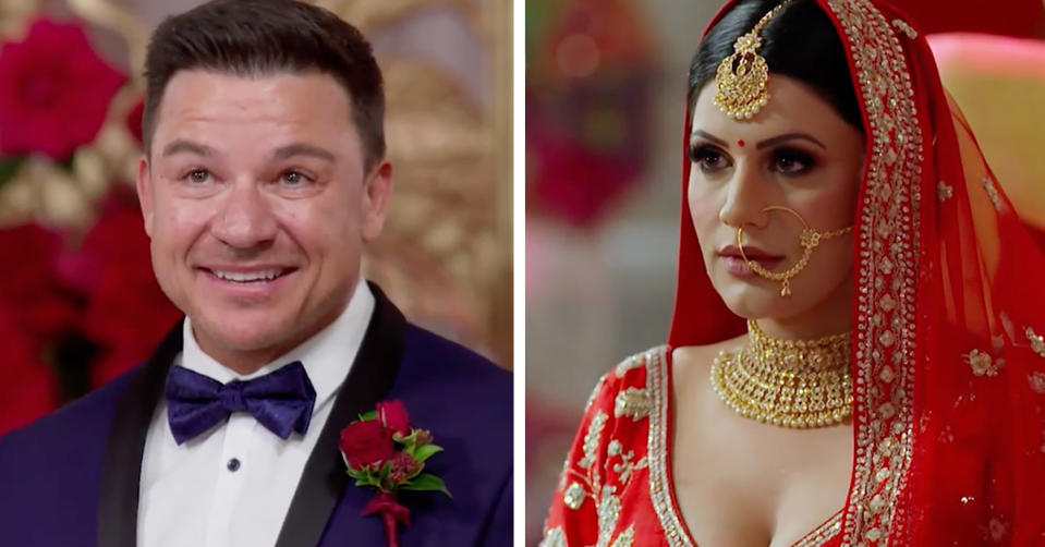 L: Dan Hunjas on MAFS. R: Sandy Jawanda on MAFS