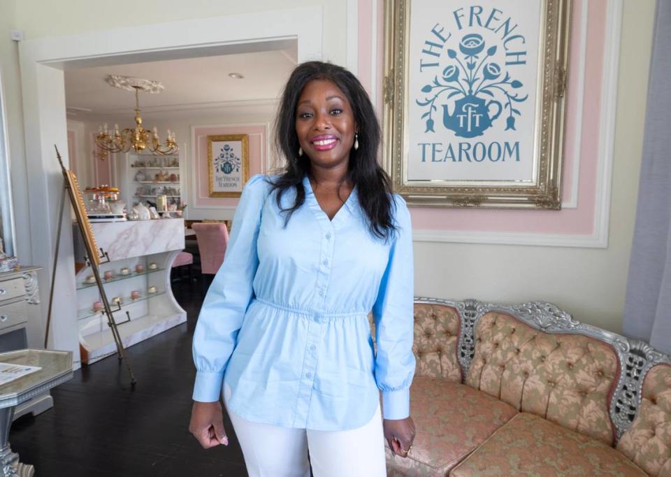 Mariama Beemer has opened The French Tearoom at 3210 Victor Place. The tearoom features a number of elegant rooms for private gatherings.