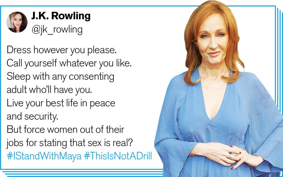 JK Rowling's tweet that sparked a Twitter storm 