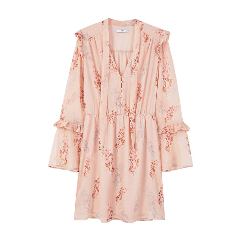 <a rel="nofollow noopener" href="http://rstyle.me/n/cnu6mrjduw" target="_blank" data-ylk="slk:Floral Ruffled Dress, Mango, $80;elm:context_link;itc:0;sec:content-canvas" class="link ">Floral Ruffled Dress, Mango, $80</a><p> <strong>Related Articles</strong> <ul> <li><a rel="nofollow noopener" href="http://thezoereport.com/fashion/style-tips/box-of-style-ways-to-wear-cape-trend/?utm_source=yahoo&utm_medium=syndication" target="_blank" data-ylk="slk:The Key Styling Piece Your Wardrobe Needs;elm:context_link;itc:0;sec:content-canvas" class="link ">The Key Styling Piece Your Wardrobe Needs</a></li><li><a rel="nofollow noopener" href="http://thezoereport.com/entertainment/culture/selena-gomez-open-letter-lgbtq-pride-month/?utm_source=yahoo&utm_medium=syndication" target="_blank" data-ylk="slk:You Have To See Selena Gomez's Love Letter To The LGBTQ Community;elm:context_link;itc:0;sec:content-canvas" class="link ">You Have To See Selena Gomez's Love Letter To The LGBTQ Community</a></li><li><a rel="nofollow noopener" href="http://thezoereport.com/entertainment/culture/wear-orange-national-gun-violence-awareness-day-2017/?utm_source=yahoo&utm_medium=syndication" target="_blank" data-ylk="slk:Why Orange Really Is The New Black Today;elm:context_link;itc:0;sec:content-canvas" class="link ">Why Orange Really <i>Is</i> The New Black Today</a></li> </ul> </p>