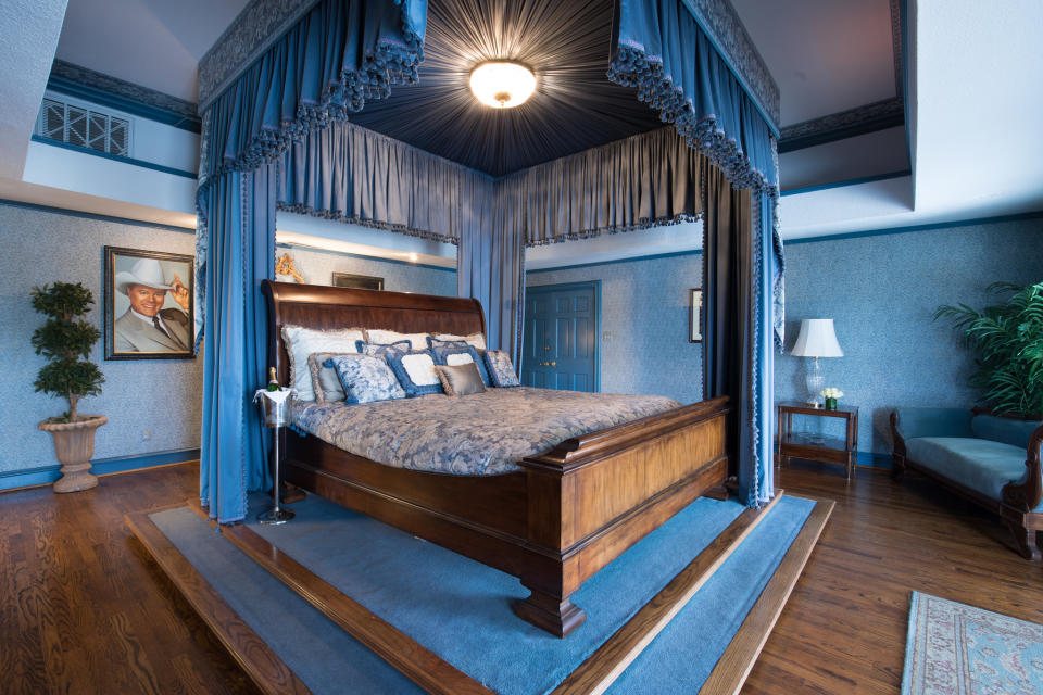 J.R.’s bedroom is featured in the Ewing Mansion at Southfork Ranch. (Photo: Southfork Ranch)