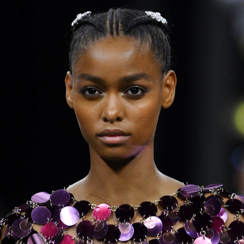 Paco Rabanne: Barrettes and Braids