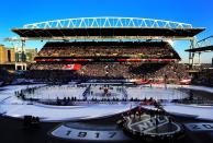 <p>The big picture: NHL Centennial Classic at BMO Field in Toronto. (Getty) </p>