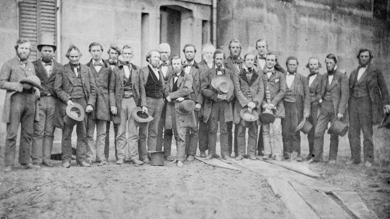 A group of the "rescuers" who helped escaped enslaved man John Price
