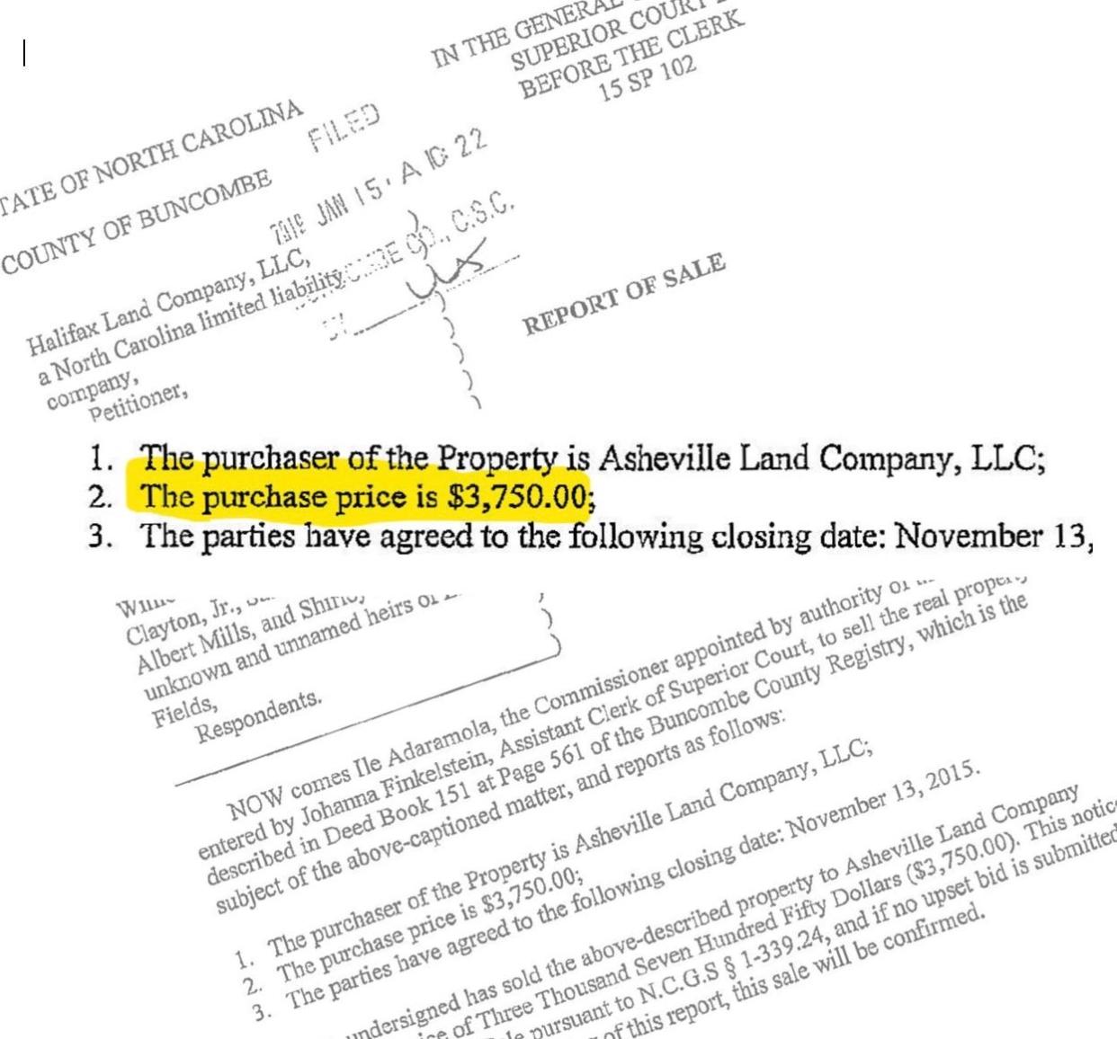 The eight heirs whose family had owned the property for a century received $445 each. The law enabling the sale is easily exploited, Asheville Watchdog found.