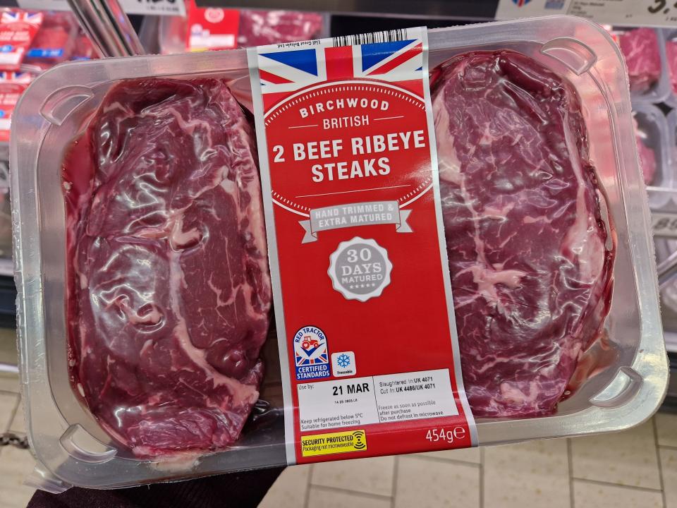 Pack of two Birchwood ribeye steaks