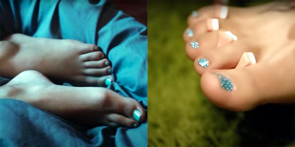 taylor swift toenail polish music videos