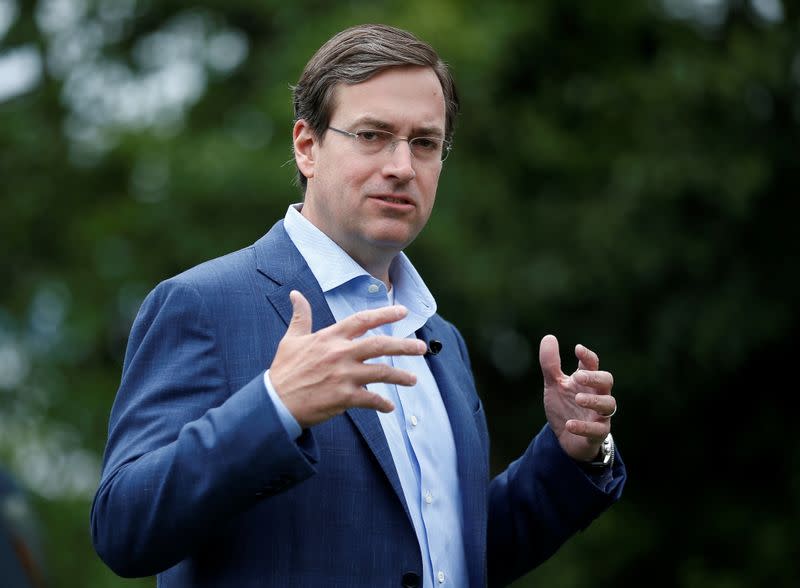 FILE PHOTO: Dave Clark, CEO of Amazon's worldwide consumer business, speaks during a press conference in Seattle, Washington, U.S., June 27, 2018. REUTERS/Lindsey Wasson