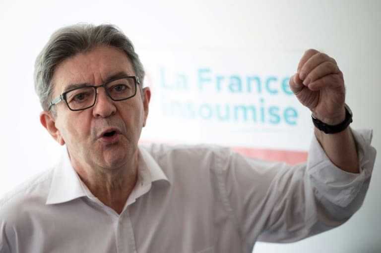 Jean-Luc Mélenchon (La France insoumise), donne une conférence de presse, à Marseille, le 6 juin 2020 - Christophe SIMON © 2019 AFP