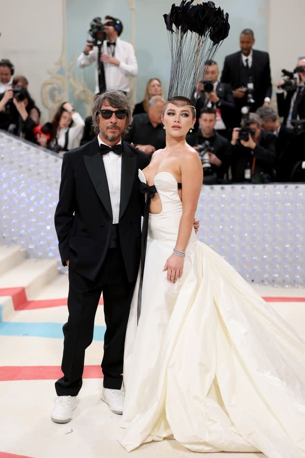 Fashion designer Pier Paolo Piccioli and Florence Pugh