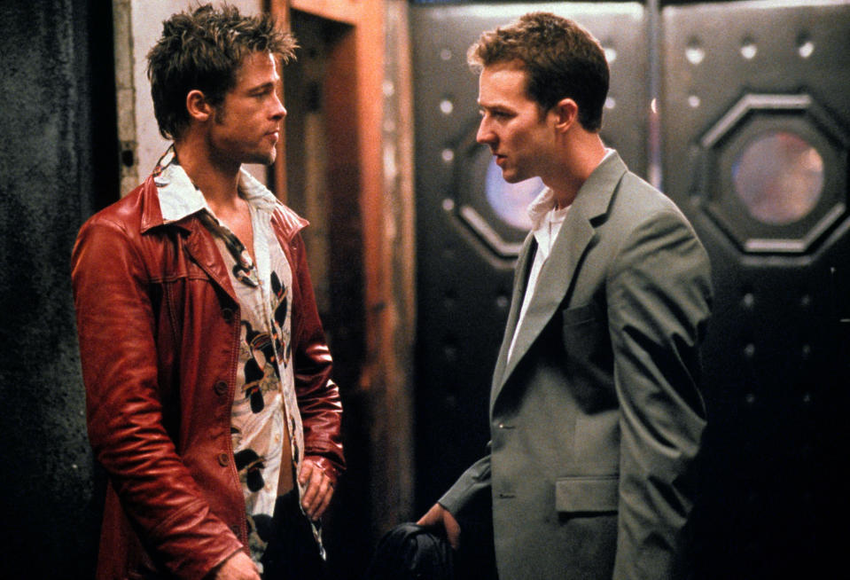 Brad Pitt and Edward Norton in "Fight Club"