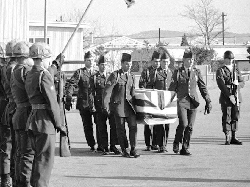 US Army casket memorial funeral