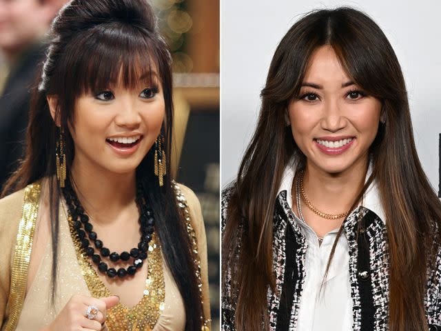 <p>Disney Channel/courtesy Everett Collection ; Michael Kovac/Getty</p> Left: Brenda Song in 'The Suite Life of Zack and Cody'. Right: Brenda Song at the 2023 GFS Fall Benefit on Oct. 12, 2023 in Santa Monica, California