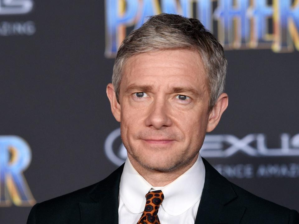 Martin Freeman attends the premiere of "Black Panther" in Los Angeles Los Angeles on January 29, 2018.
