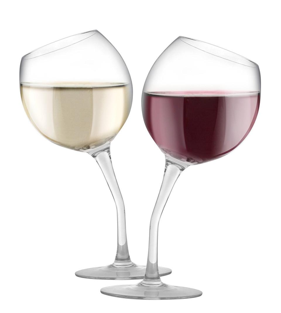 gifts for wine lovers KOVOT Tilted Wine Glass Set