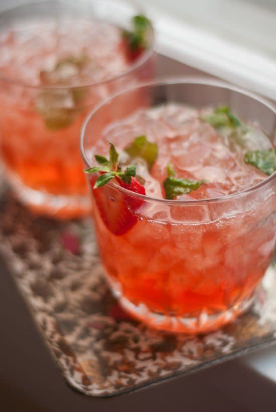 <strong>Get the <a href="http://cookieandkate.com/2012/strawberry-infused-bourbon-and-mint-julep/" target="_blank">Strawberry-Infused Mint Julep recipe</a> from Cookie + Kate</strong>