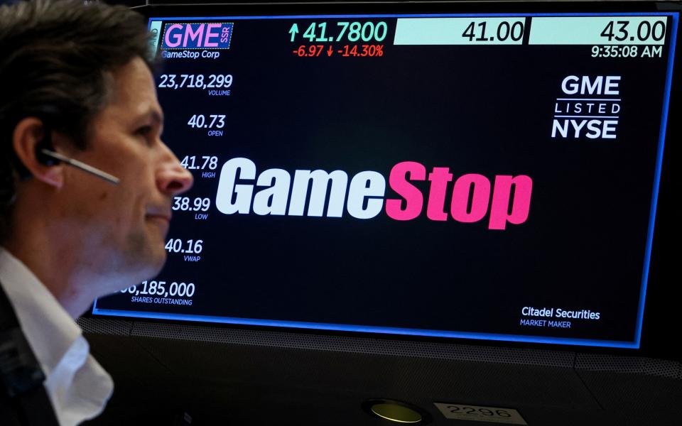 Shares in GameStop have spiked and plunged dramatically this week