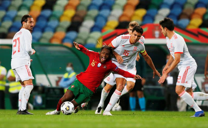 El partido amistoso entre España y Portugal en el estadio José Alvalade, en Lisboa, Portugal, el 7 de octubre de 2020