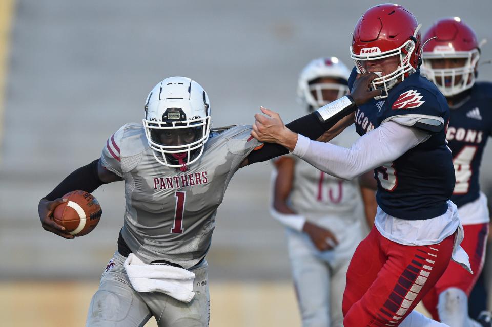 Westwood's Todd Jackson (1) runs the ball during a preseason game against Forest Hill High School at Lawnwood Stadium in Fort Pierce on Friday, August 19, 2022.