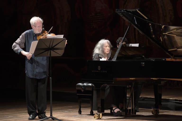 Martha Argerich y Gidon Kremer en el Teatro Colón