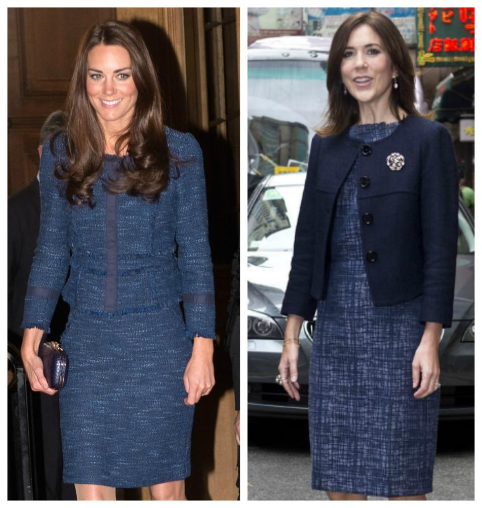 <p>Navy blue is a popular choice for the royal look-a-likes. Source: Getty </p>