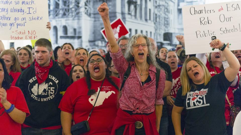 West Virginia teachers walked out again this week, but this strike didn't last long. (Photo: Yahoo Magazines PYC)