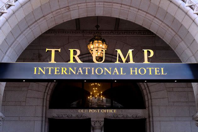 This March 11, 2019, file photo shows the entrance of the Trump International in Washington.  (Photo: via Associated Press)