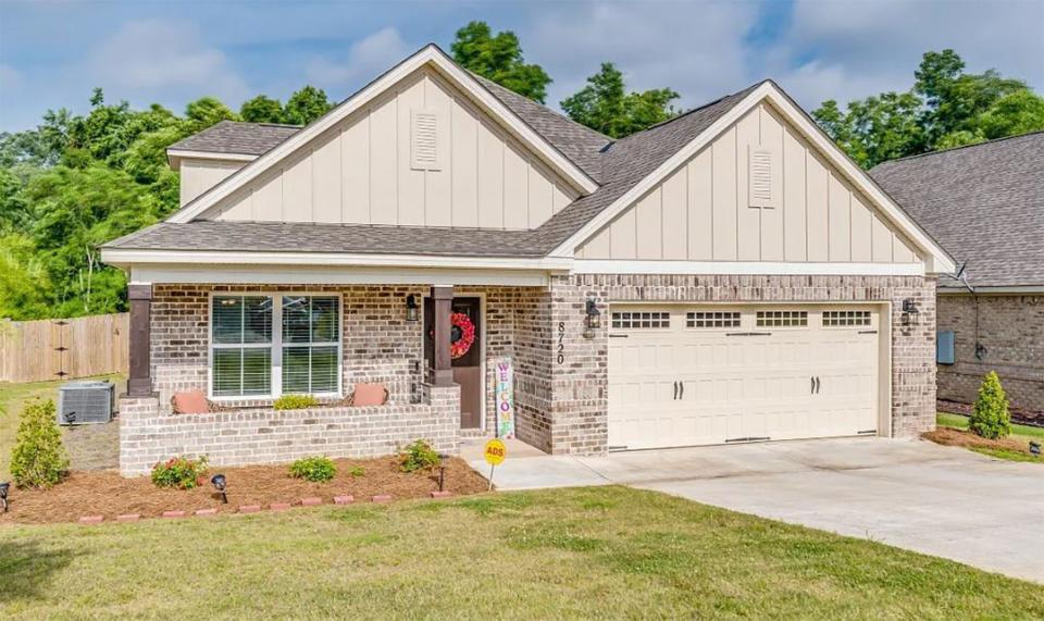 The three bedroom, two and a half bath home at 8720 Kyle Court in Ryan Ridge was built in 2020. The design provides 2,290 square feet of living space. The property is for sale for $325,000.