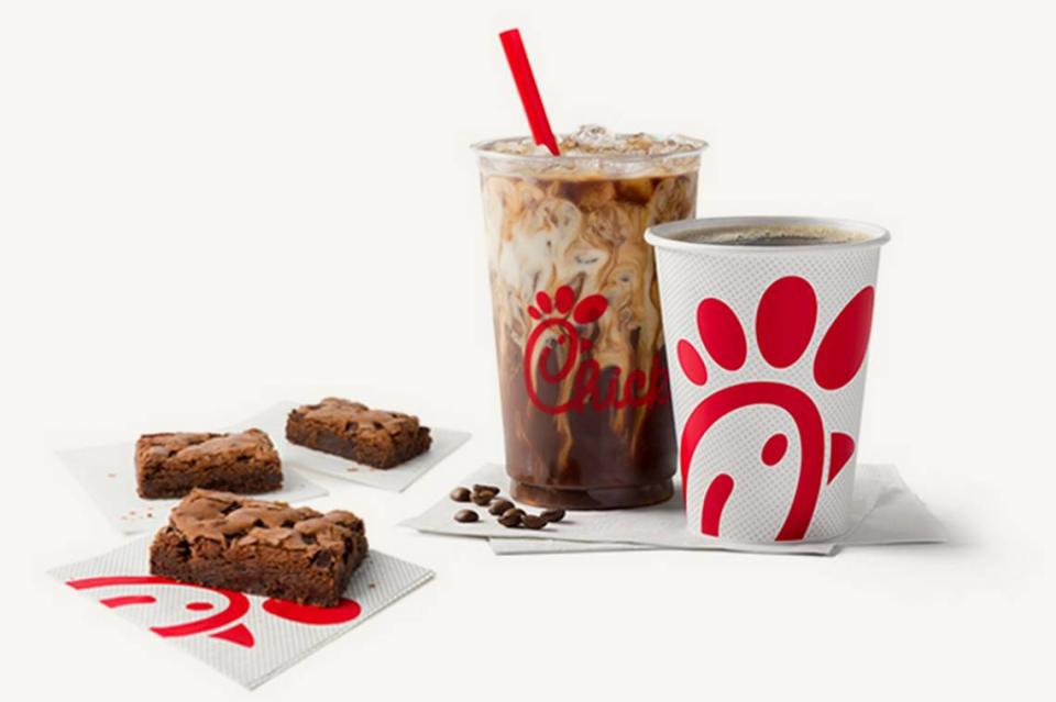 Chick-fil-A is adding a brownie and two coffee beverages to its menu, the company said.