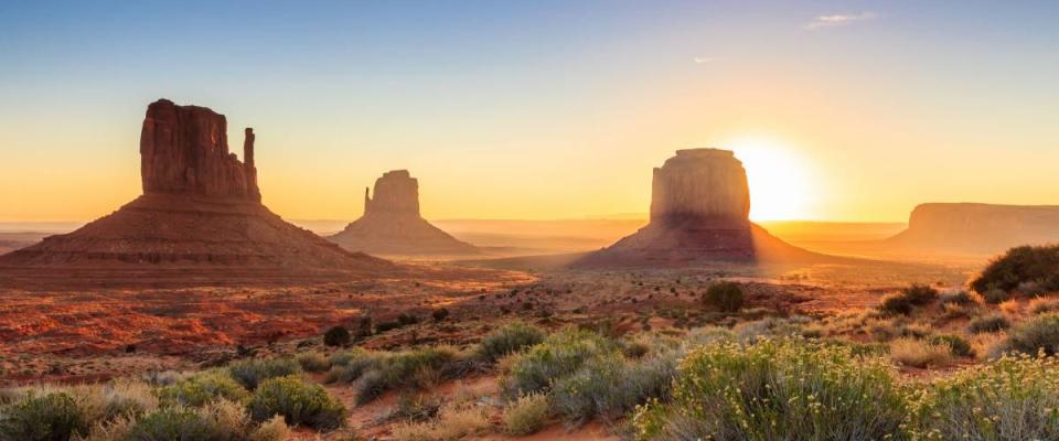 Monument Valley twilight, AZ, USA