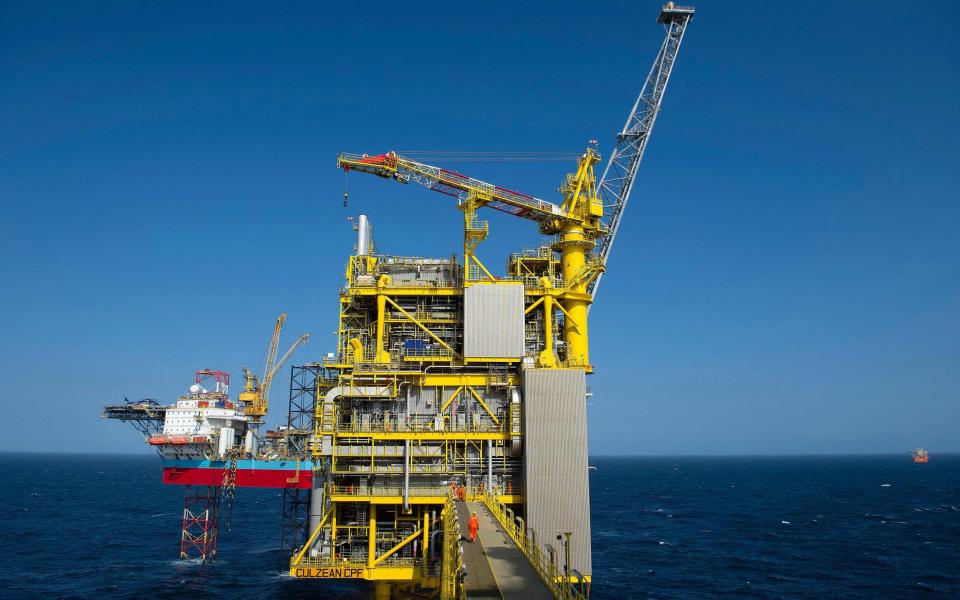 The Total Culzean platform on the North Sea, about 45 miles east of the Aberdeen, 2019