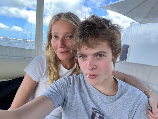 Gwyneth Paltrow/Instagram Gwyneth Paltrow posts a photo with her son Moses on Instagram in April 2023