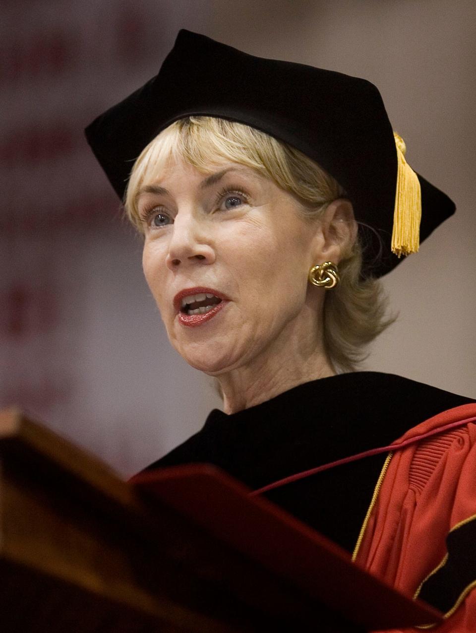 FSC president Anne Kerr speaks during the 123rd Commencement Convocation at Florida Southern College in Lakeland on May 3, 2008.
